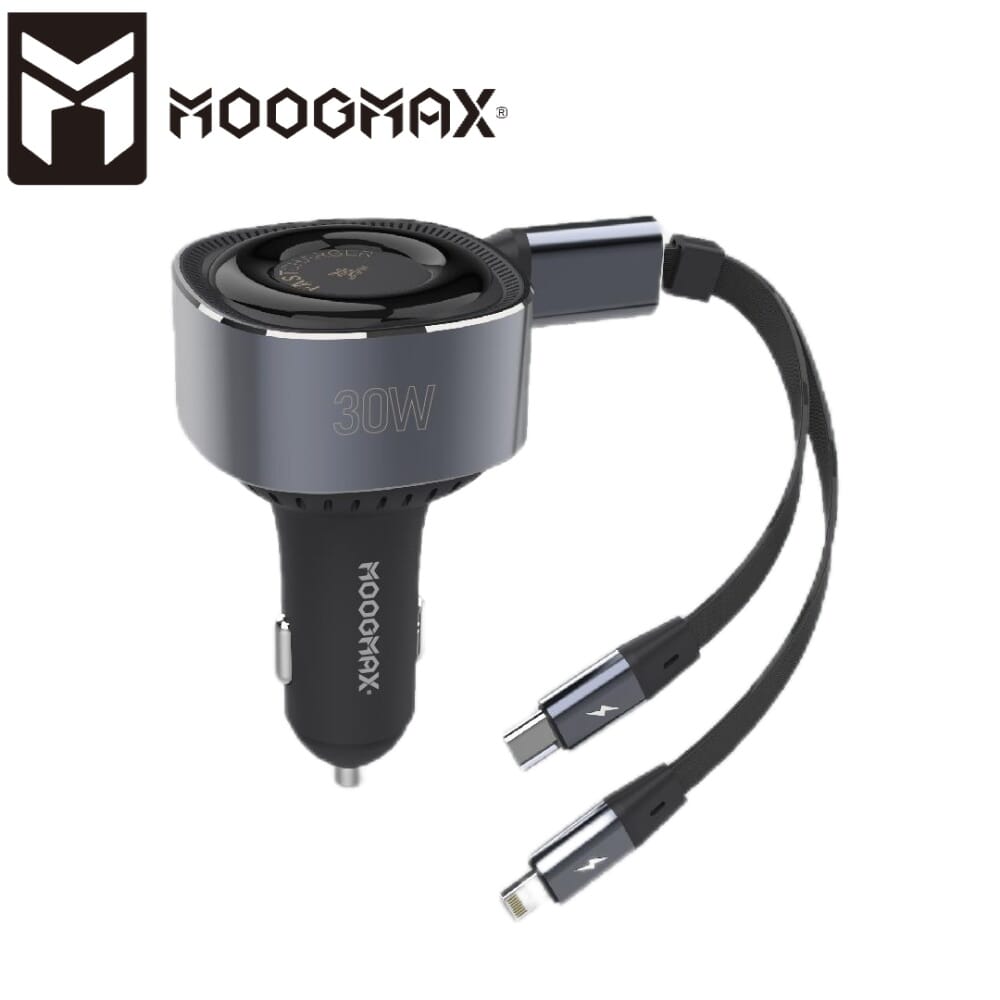 شاحن سيارة ٢ في ١ من موج ماكس، بقوة ٣٠ وات