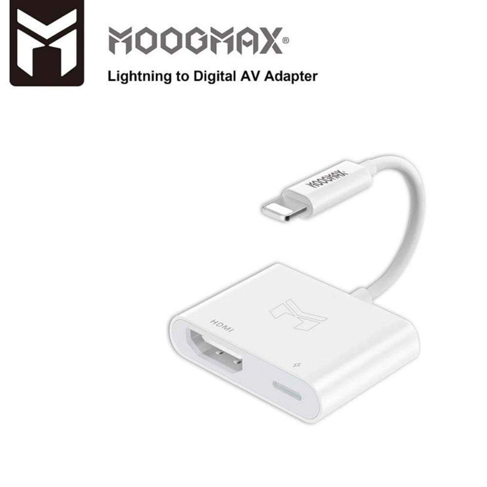محول موج ماكس Lightning إلى HDMI رقمي Av باللون الأبيض