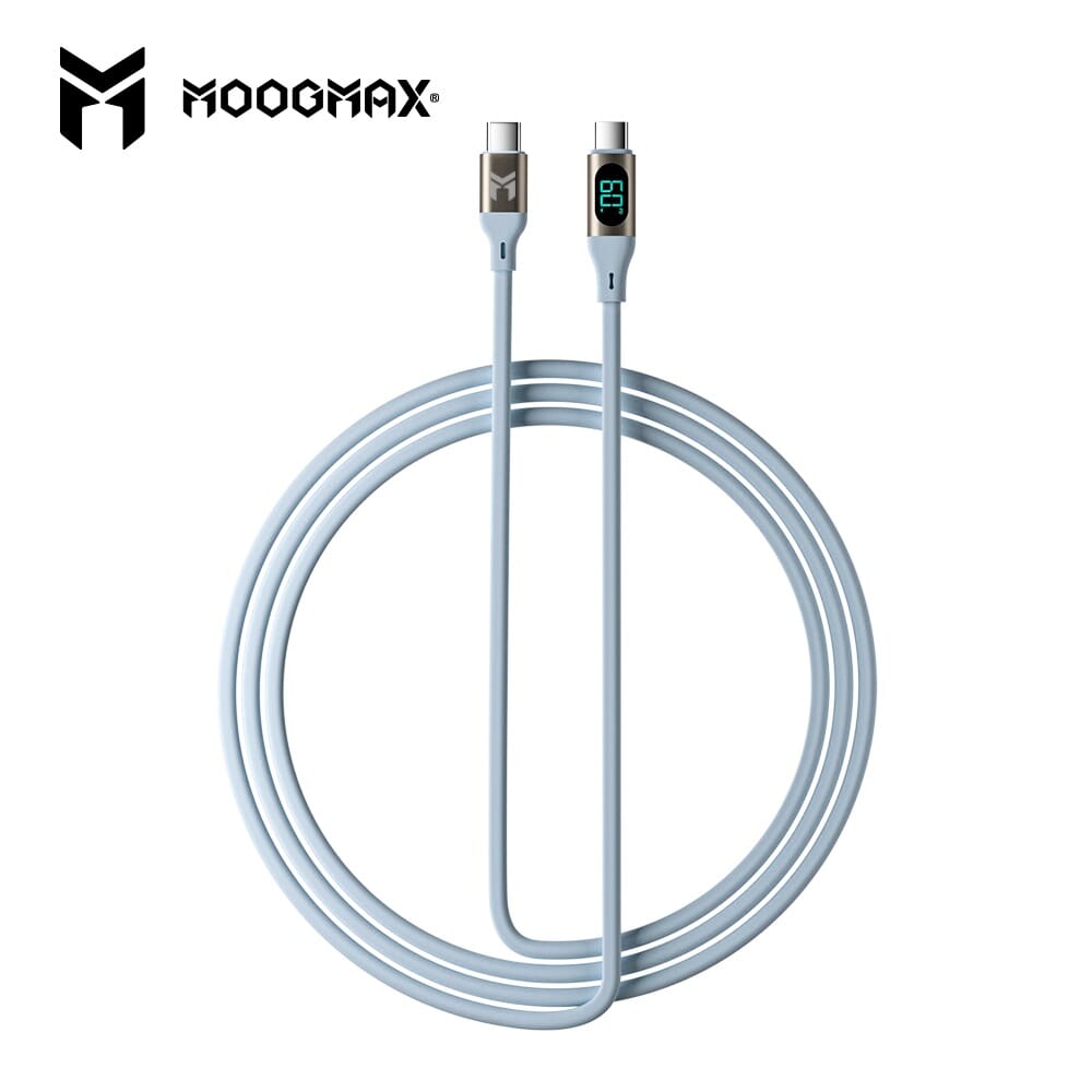 كابل شاحن USB-C رقمي طول ١ متر وبقوة ٦٠ واط من موج ماكس، أزرق