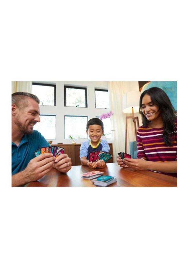 لعبة مرح لعبة بطاقات اونو فليب مزدوجة الجانب - 9.23x1.9x14.44 سم