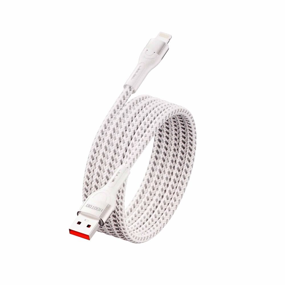 كابل بيانات لايتنينج HooToo HT-073 بقوة 35 وات , طول 2 متر , مضفر فائق السمك