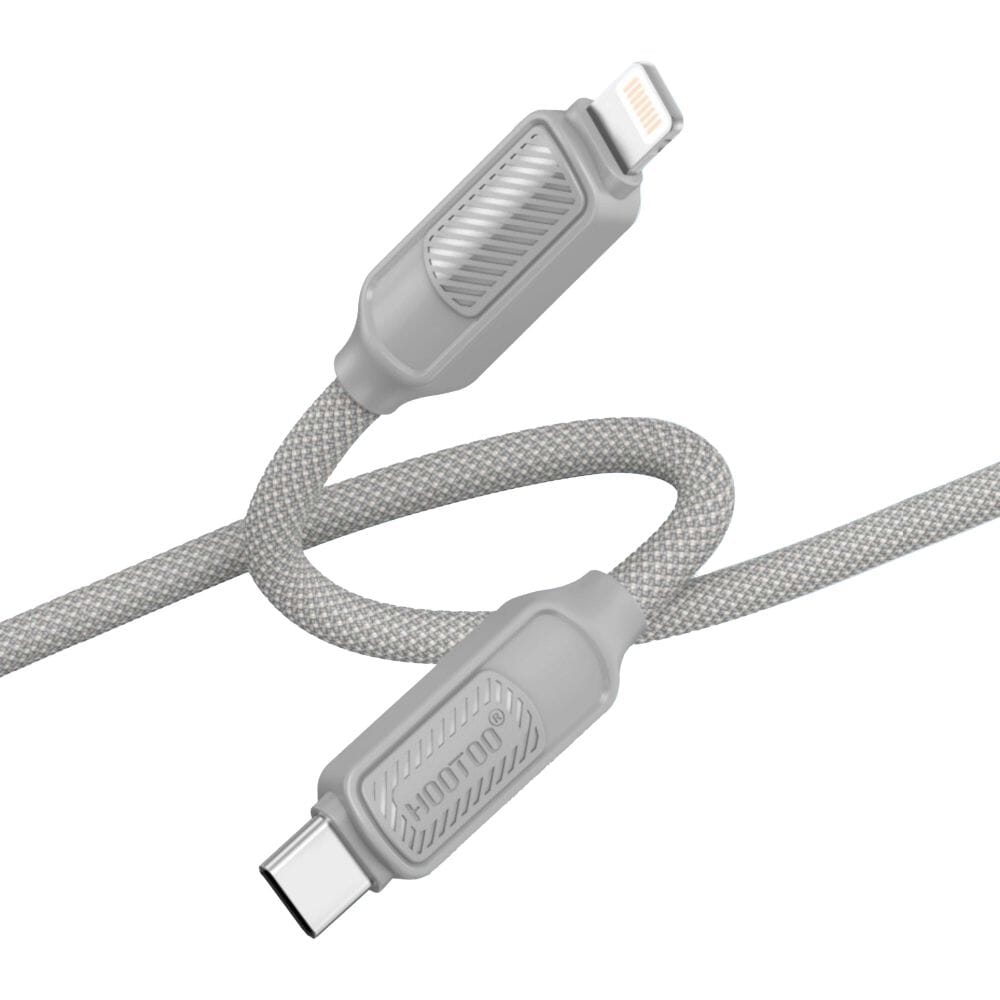 كابل شاحن تايب سي ايفون بقوة 30 واط, كابل ايفون لايتنينج لنقل البيانات, سلك ايفون متوافق لهواتف ايفون سلك شاحن ايفون اصلي تايب سي قماش ضد القطع - HT132