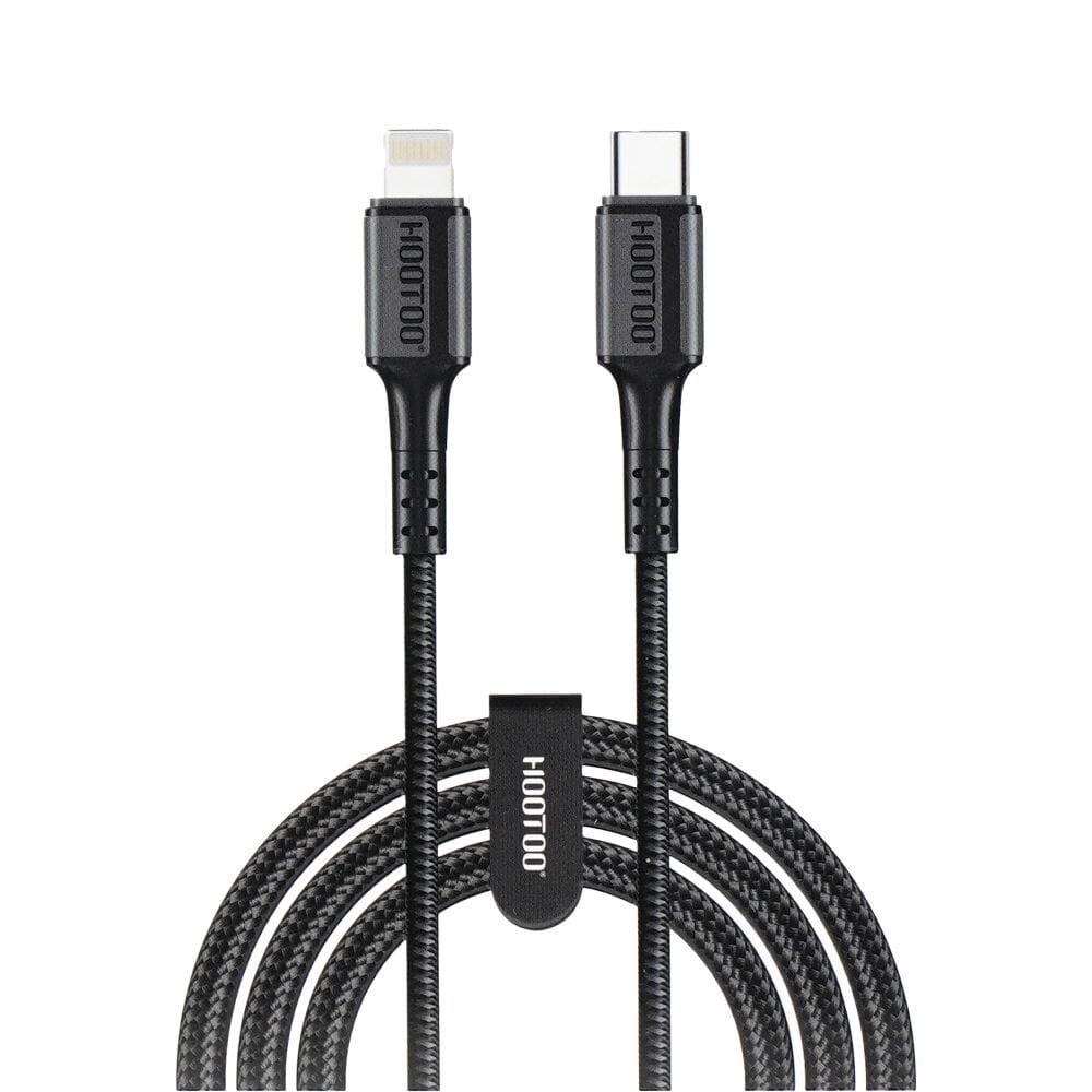 كابل شاحن ايفون اصلي تايب سي بقدرة 30 واط, وصلة ايفون لايتنينج تدعم الشحن السريع, كابل شحن ايفون من القماش ضد القطع, وصلة ايفون تايب سي