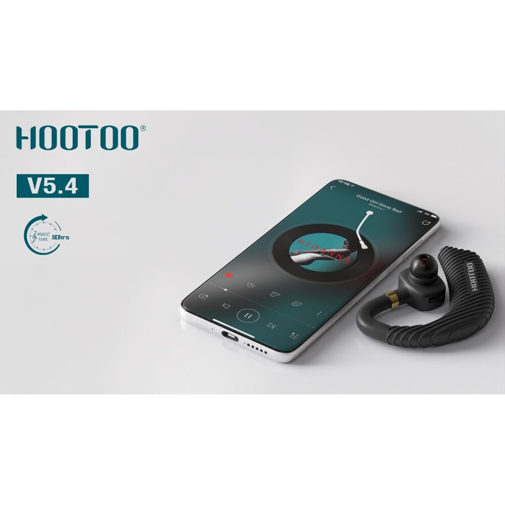 سماعة بلوتوث أذن واحدة من هوتو، أسود