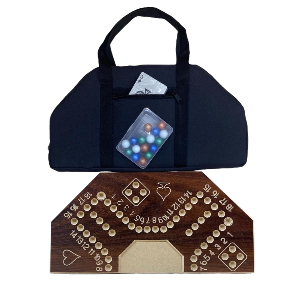 لعبة مرح لعبة جاكارو خشبية مرقمة 4 لاعبين مع حقيبة مقاس 40x40 سم