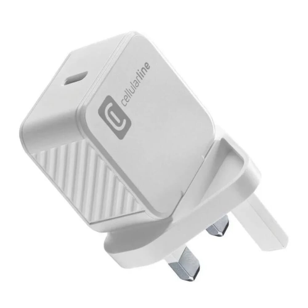 شاحن جداري من سيلورلاين بقوة 20 واط، منفذ USB-C بتقنية PD للشحن السريع، أبيض - ACHUSBCPD20UKW