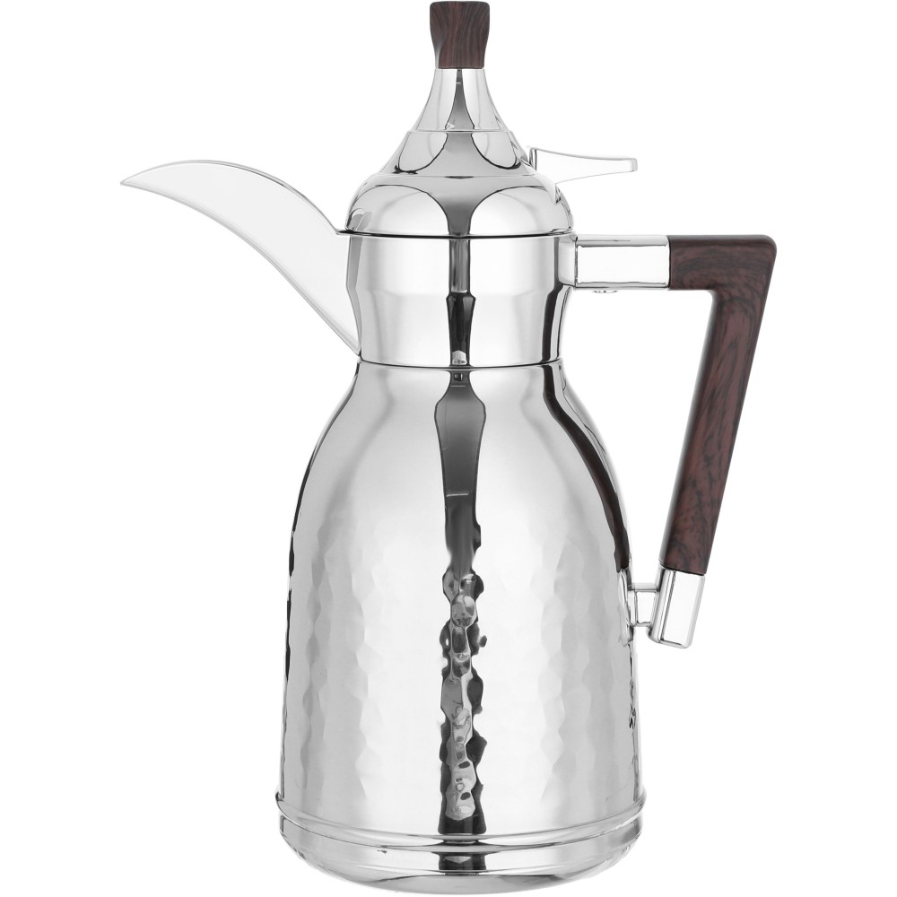 دلة نواف ستانلس استيل السيف غاليري، 0.60 لتر - فضي ذهبي