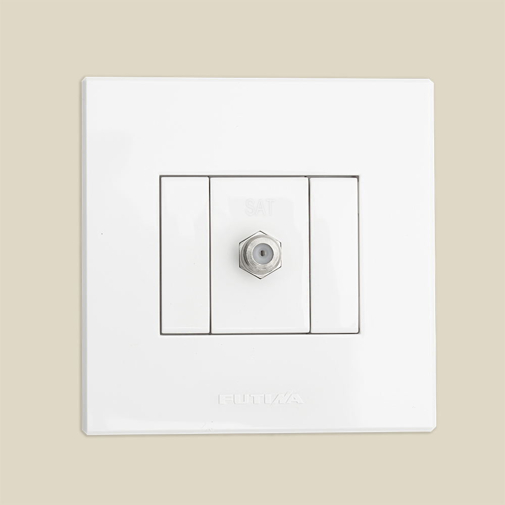 فوتينا مقبس منفذ التلفاز - أبيض