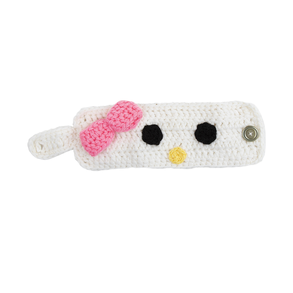 تلبيسة كوب محبوك من صوف على شكل ارنب