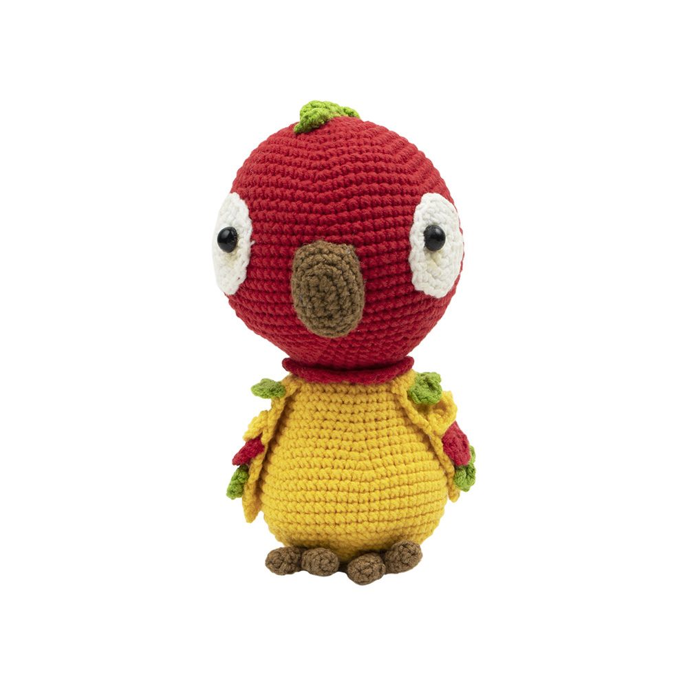 كروشية دمية على شكل ببغاء