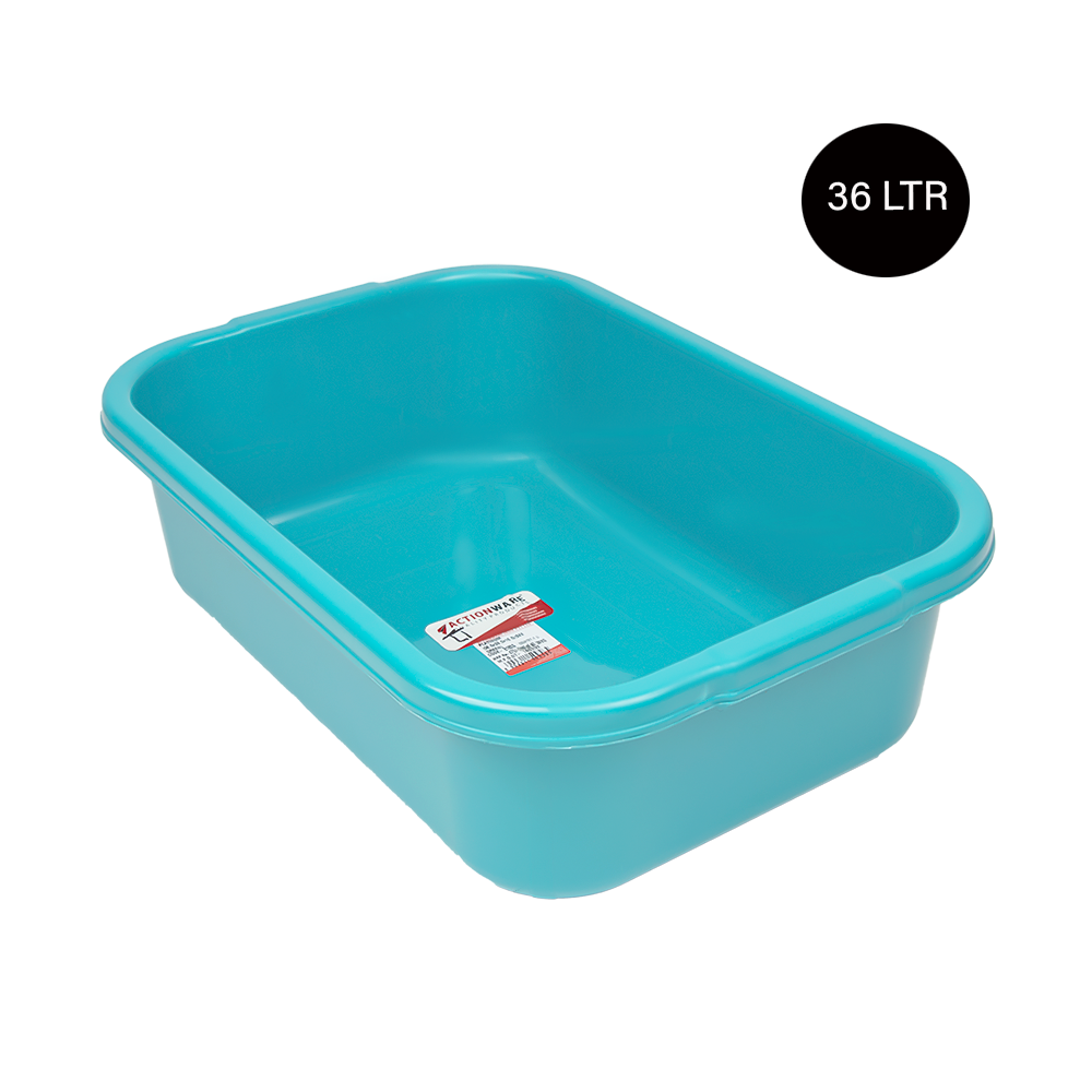 حوض غسيل أكشن وير ملابس بلاستيكي - 36 لتر