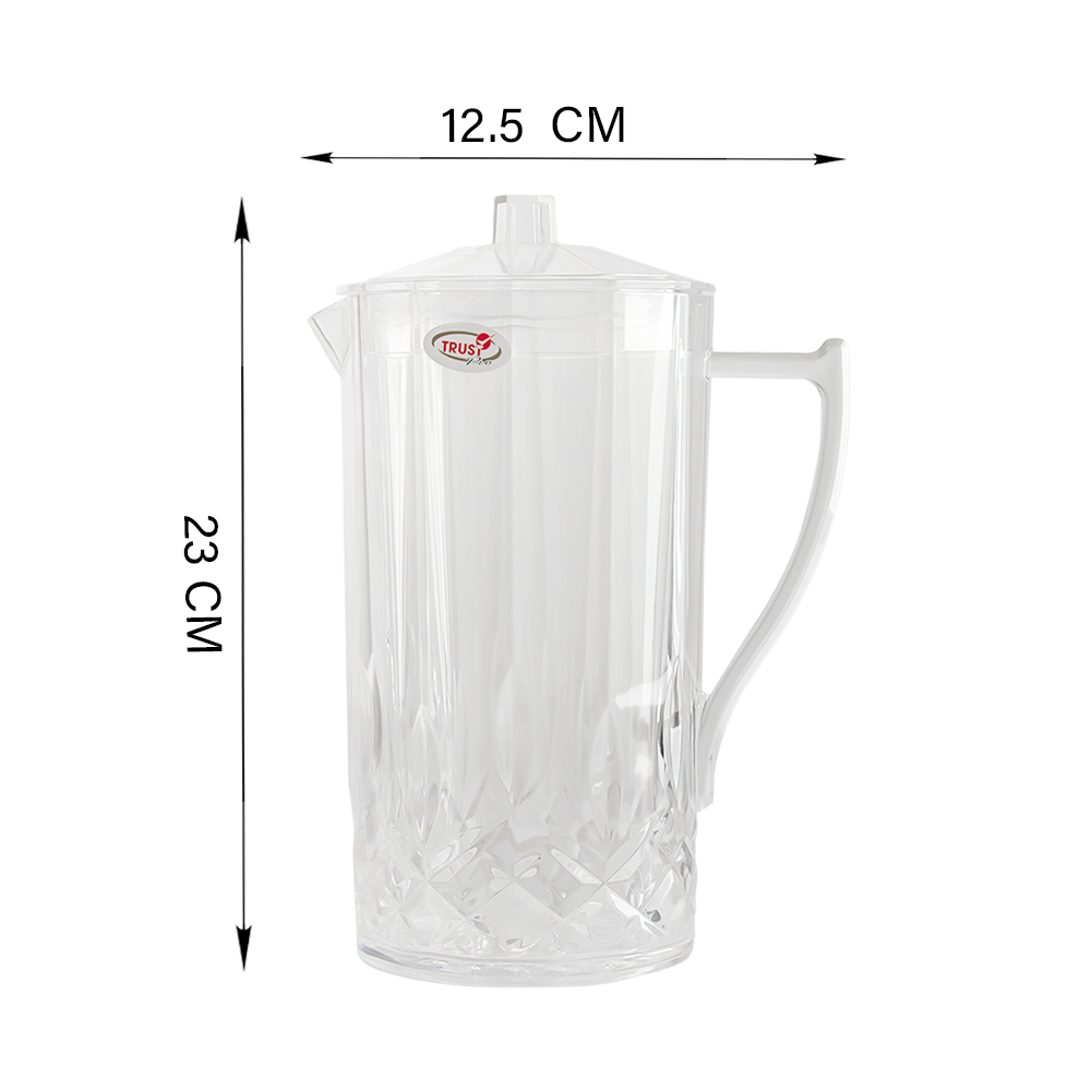 جيك عصير بلاستيك الاكرليك مع غطاء لتر