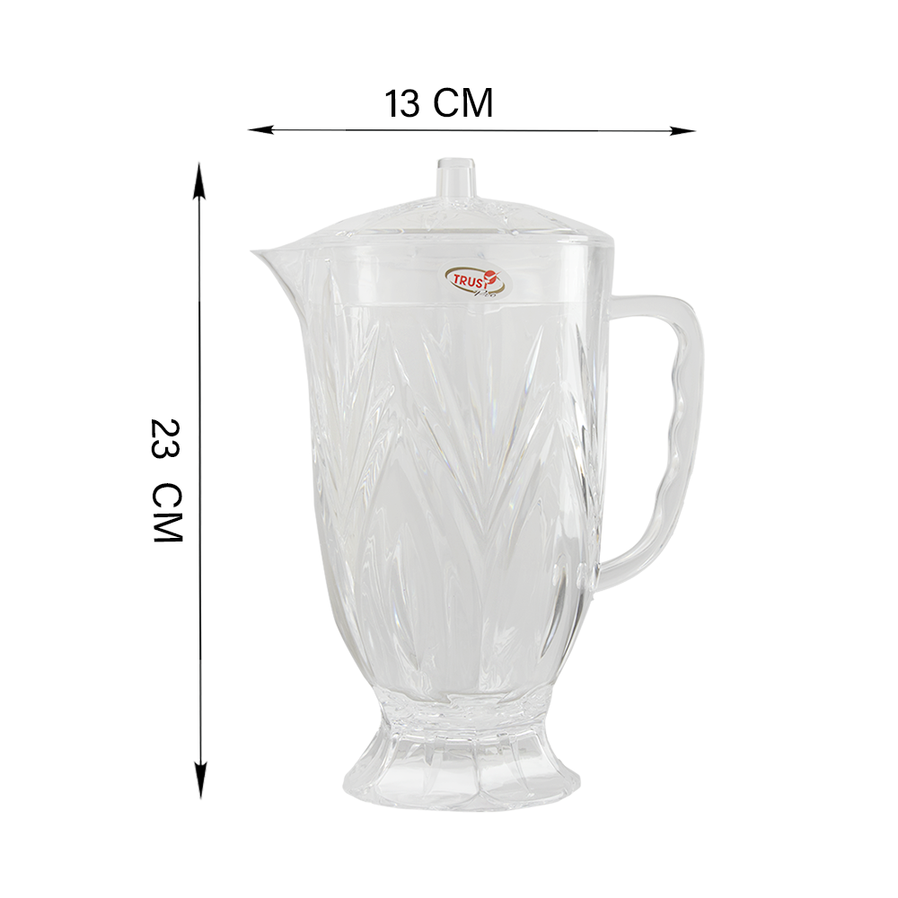 جيك عصير بلاستيك الاكرليك مع غطاء لتر