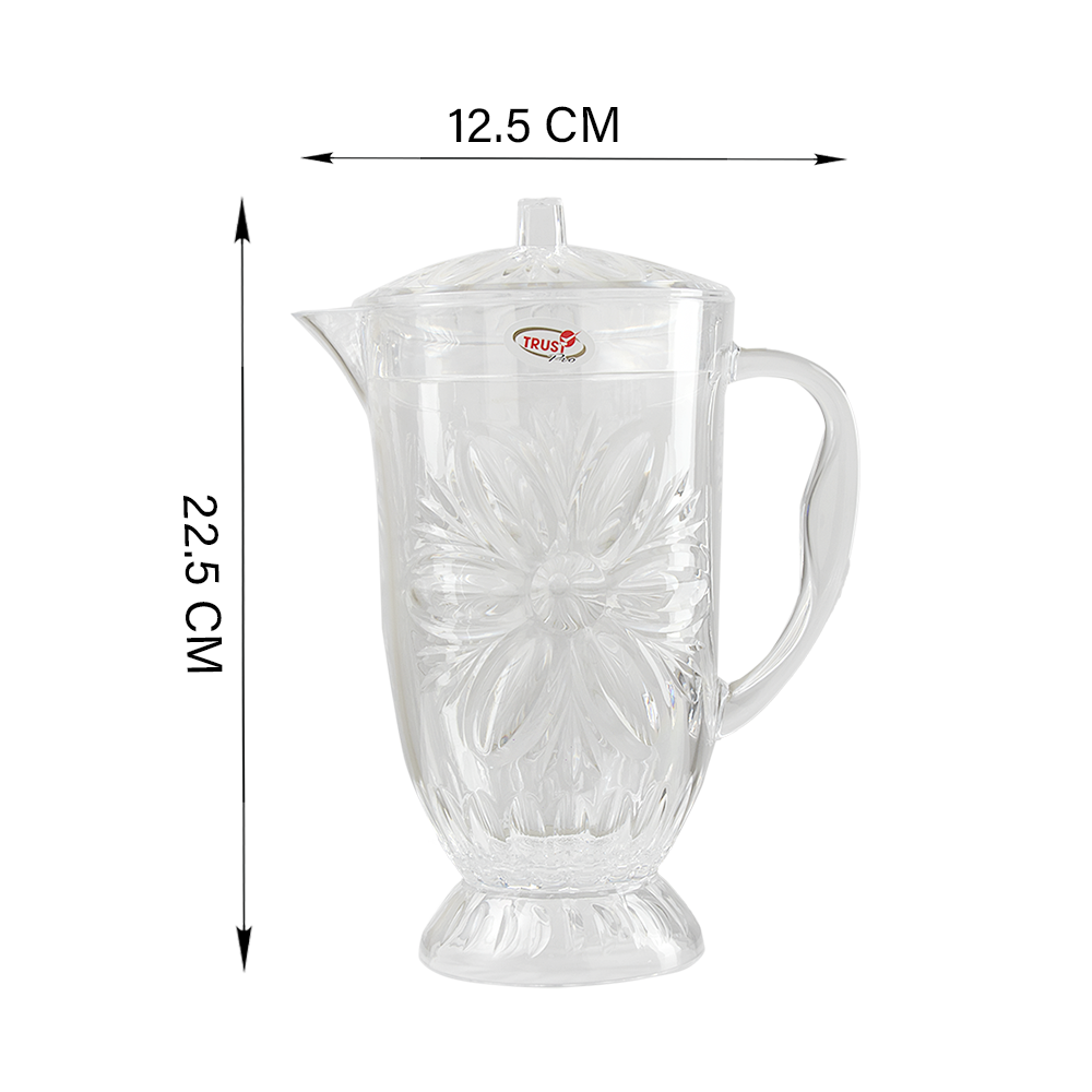 جيك عصير بلاستيك الاكرليك مع غطاء لتر