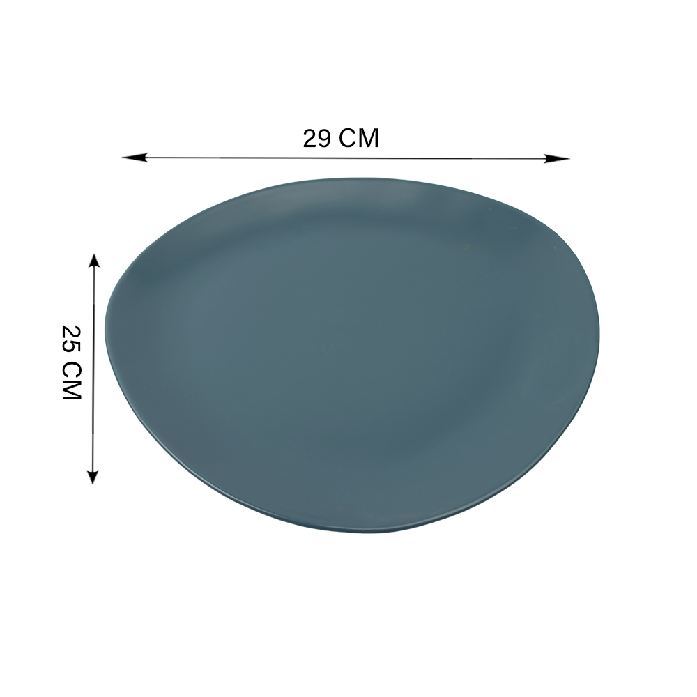 صحن تقديم مثلث بورسلان بطول 25سم