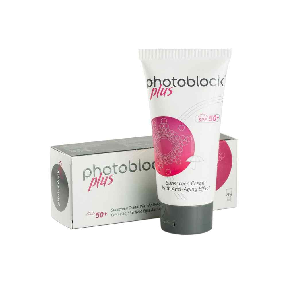 فوتوبلوك بلس كريم واقي للشمس بعامل الحماية من الشمس ‎‎‎SPF ‎50‎+‎‎‎‎ وبعامل مقاوم لعلامات التقدم بالسن - 75جم