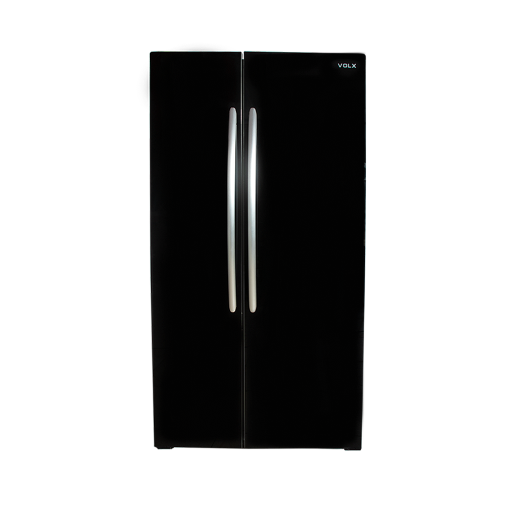 فولكس ثلاجه قائم زجاج باب بجانب باب موديل SBS646W- سعة 618 لتر