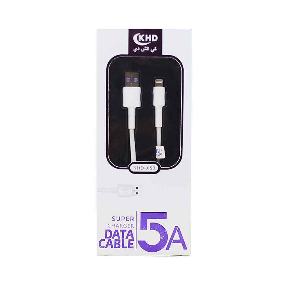 KHD-X50 كابل ايفون شحن ونقل بيانات -5A بطول 1 متر