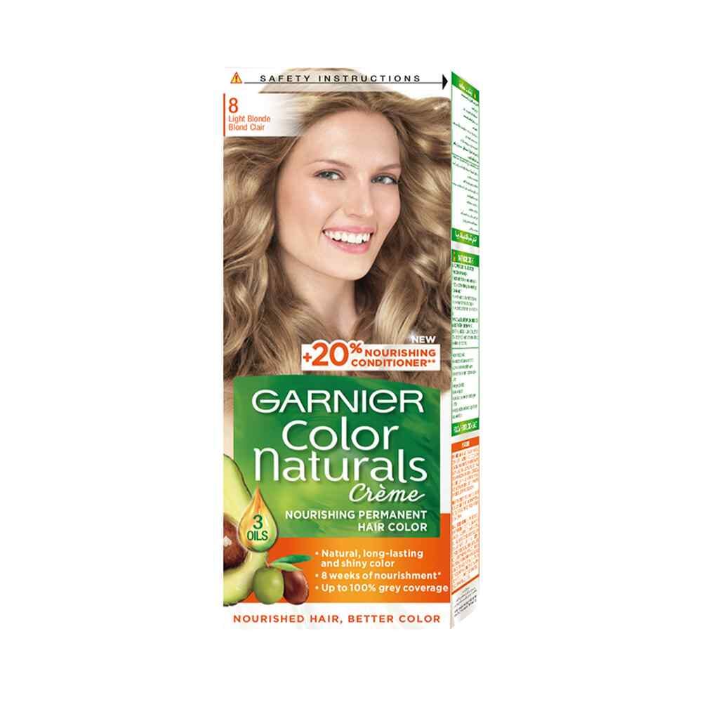 غارنييه كولور ناتشورال كريم صبغة شعر فاتح رقم 8 - 112مل