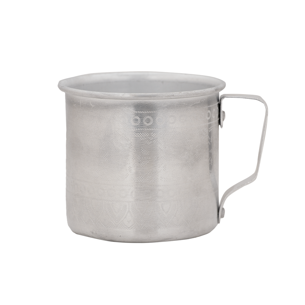 داباش كوب تراثي مصنوع من المعدن بمسكة جانبية - 7سم