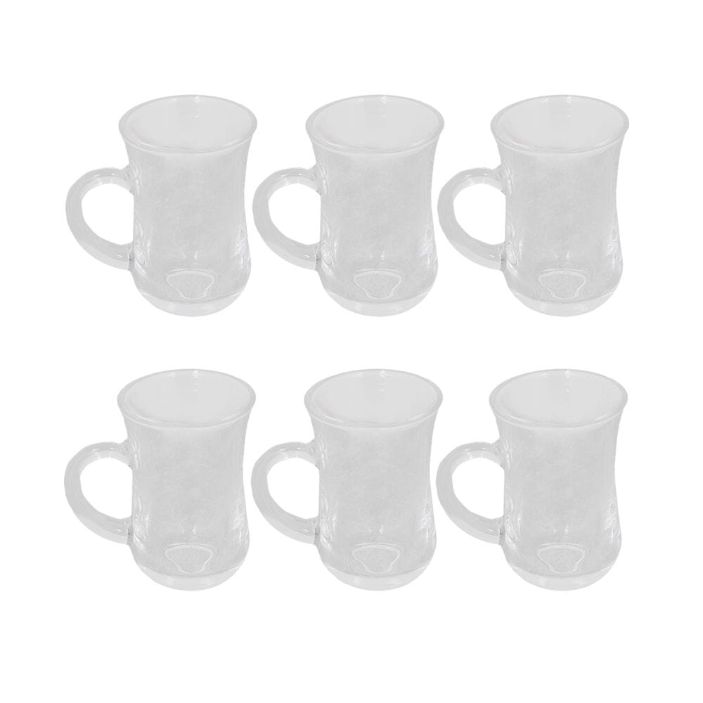 بريجيت طقم كاسات شاي زجاج 6 قطع - شفاف 185 مل