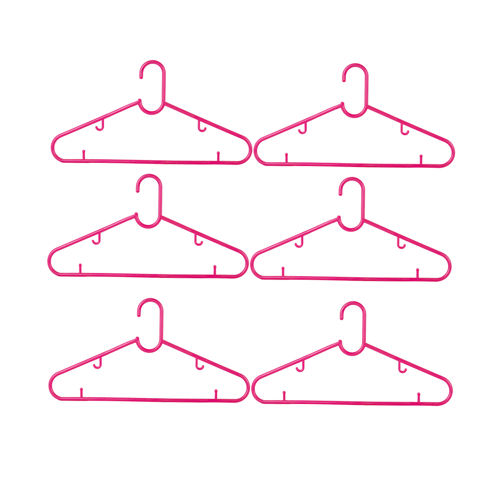 طقم علاقات ملابس بلاستيك - 6قطع