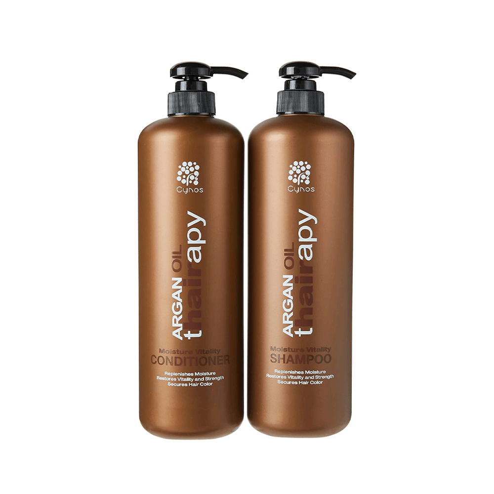 سينوس شامبو وبلسم للشعر المصبوغ بزيت الأرغان المغربي - 500 مل