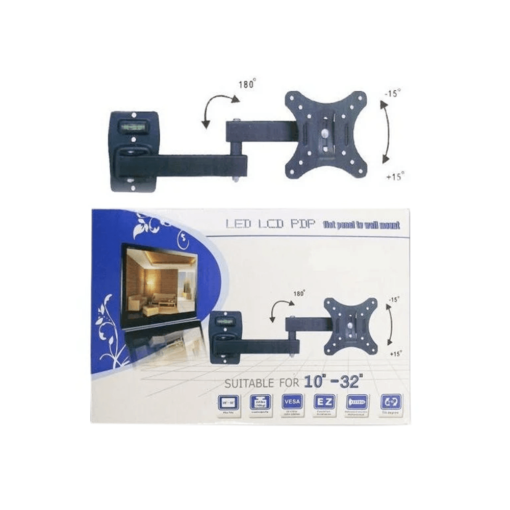 حامل حائط شاشات التلفزيون المسطحة - بحجم 10 إلى 32 بوصة