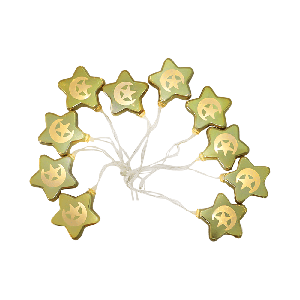 سلسلة أضواء الزينة الديكورية لرمضان -شكل نجمة