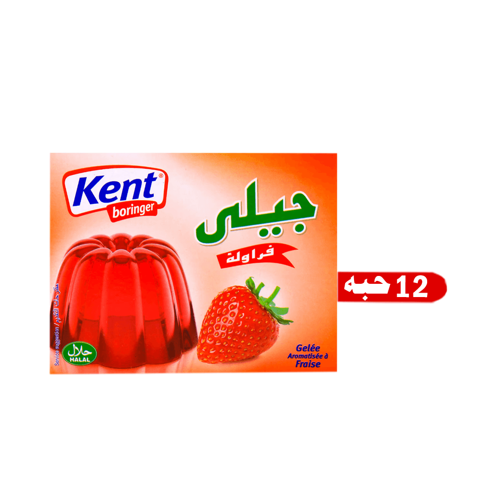 كينت جيلي بنكهة الفراولة عدد 12 حبة بوزن 85جم