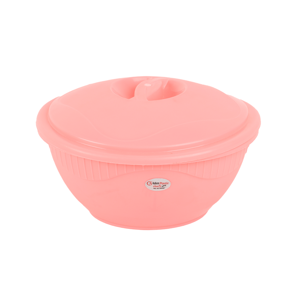 وعاء بلاستيك بغطاء