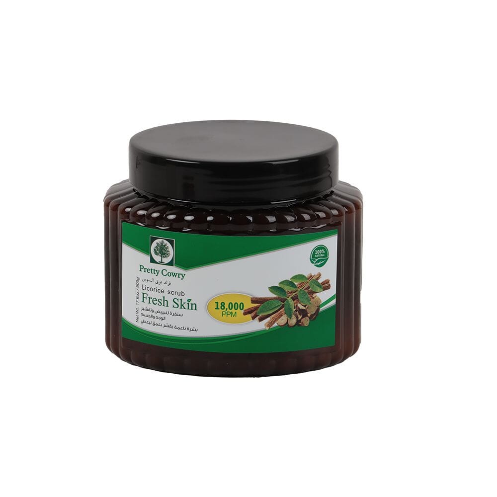 بريتي كروي صنفرة للتبيض وتقشير الوجة والجسم بخلاصة عرق السوس- 500جم