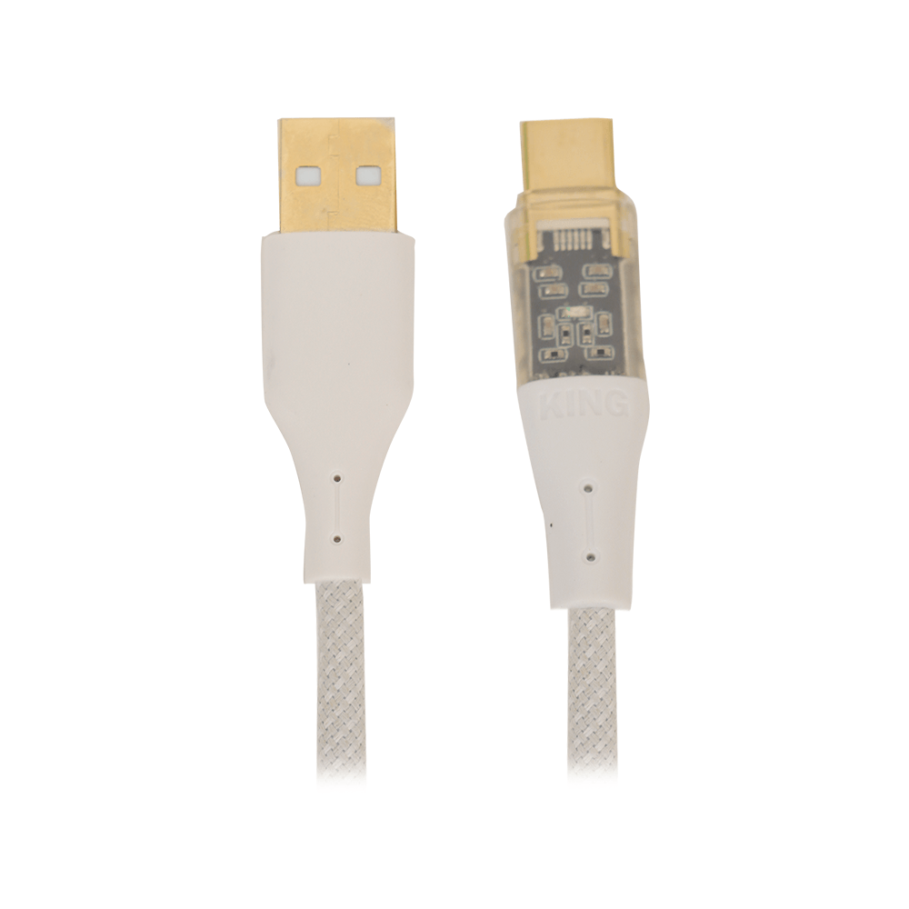 ملِك توصيلة مقبس USB TO TYPE-C مضيئة -بطول 1.5متر