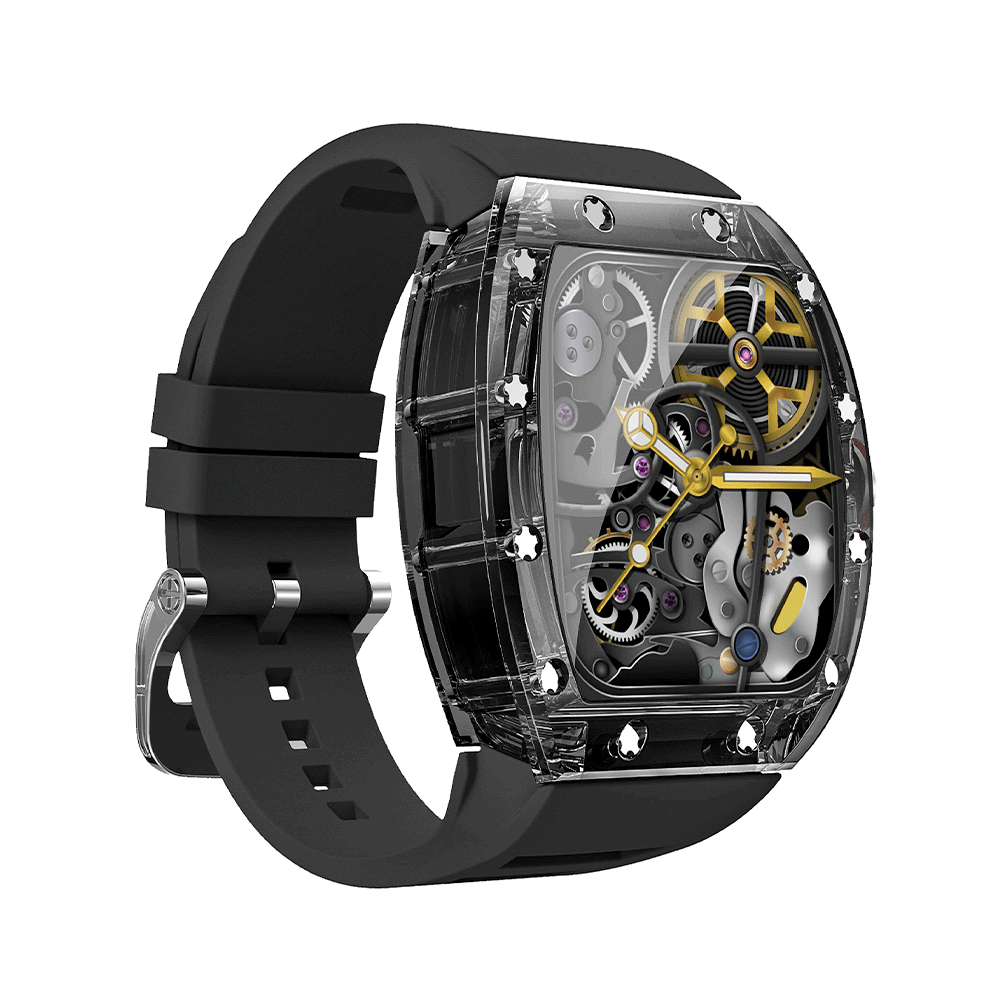 جرين ليون ساعة كارلوس سانتوس الذكية بشحن مغناطيسي ووقت استعداد 15 يومًا بشاشة 1.57 بوصة - 290 مللي امبير في الساعة