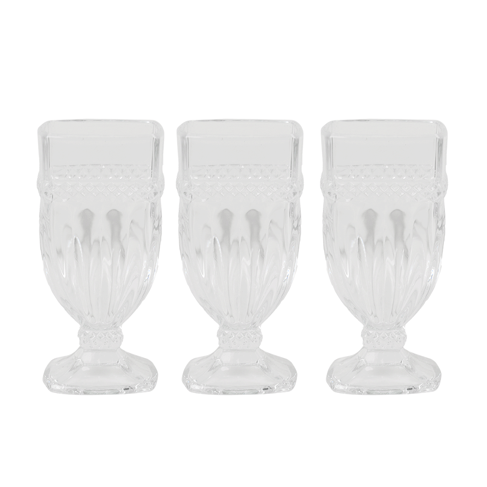 زادكو طقم كاسات عصير بشكل مربع - عدد 3 كاسات