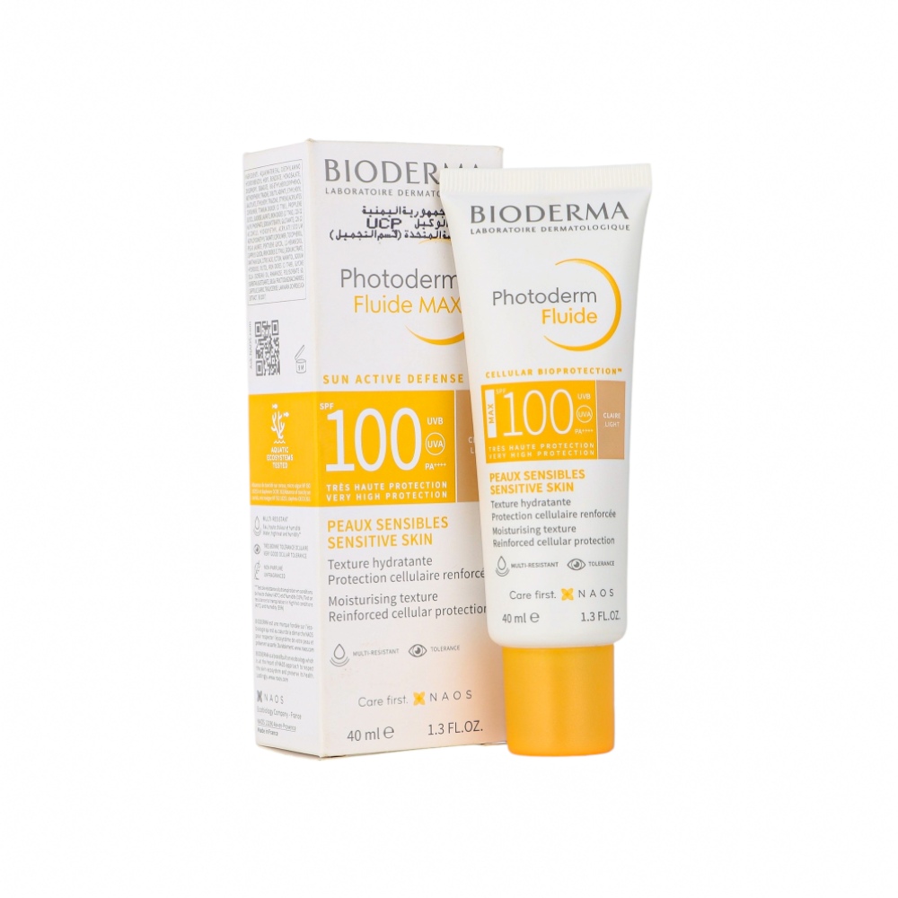 بيوديرما فوتوديرم فلويد ماكس SPF 100 بتركيبة مرطبة للبشرة الحساسة - 40 مل