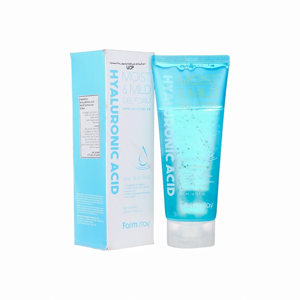 فارم ستاي غسول جل حمض الهيالورونيك يرطب البشرة بفعالية وينظفها بلطف - 200 مل 