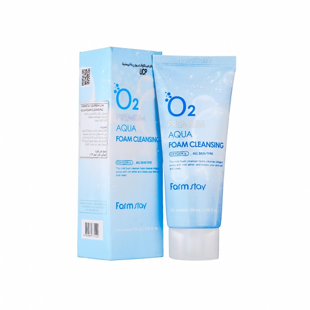 فارم ستاي منظف رغوي بتركيبة الأكسجين لتنظيف المسام ومنح البشرة إشراقة نضرة مناسب لجميع أنواع البشرة - 100 مل