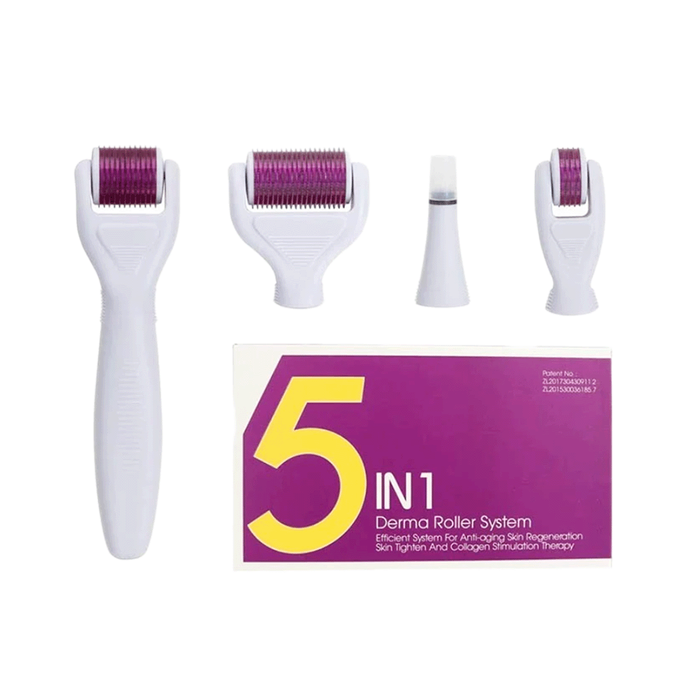 ديرما رولر جهاز لعلاج مشاكل البشرة والشعر 5 × 1