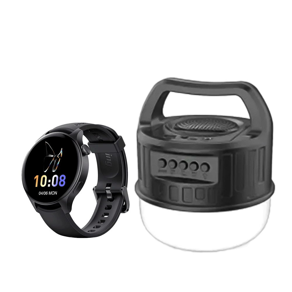 باكج مكبر صوت بمصباح و اورايمو ساعة ذكية بلوتوث - موديل OSW-42