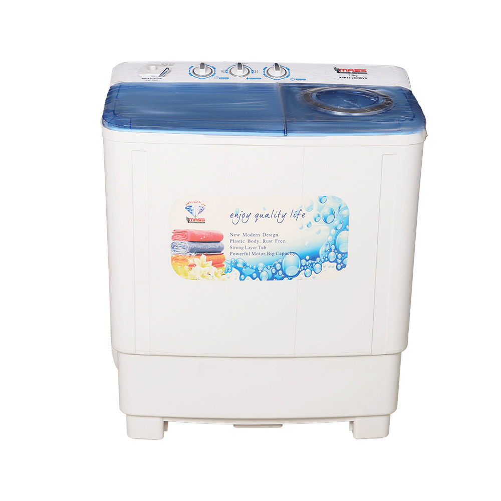 ماس غسالة نصف أوتوماتيك حوضين بسعة 7.5 - موديل XP872-2009SVB