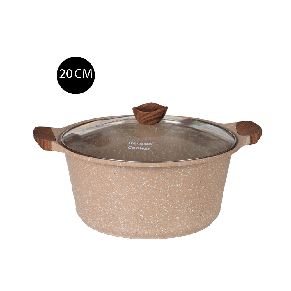 مجموعة قدور وأواني طبخ من الجرانيت - 5 قطع