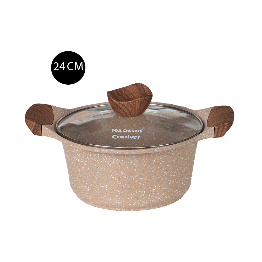 مجموعة قدور وأواني طبخ من الجرانيت - 5 قطع