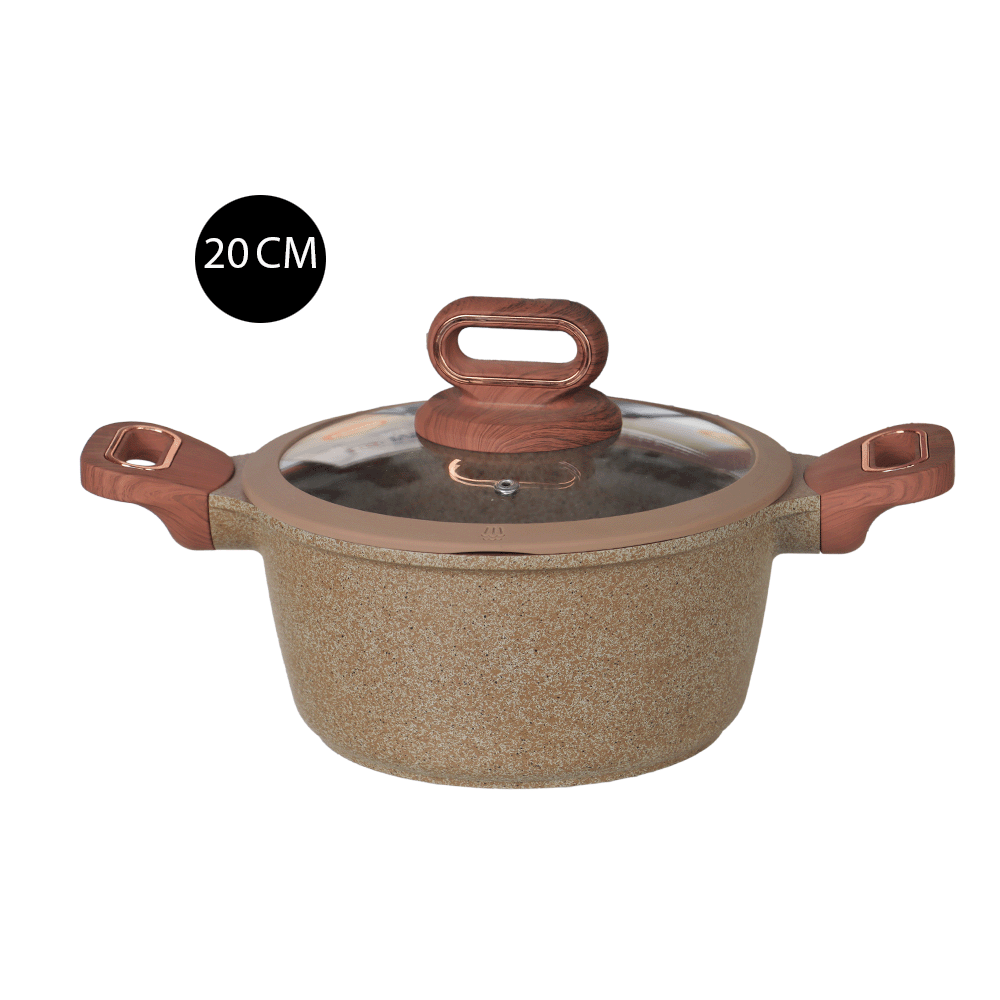 مجموعة قدور وأواني طبخ من الجرانيت - 5 قطع