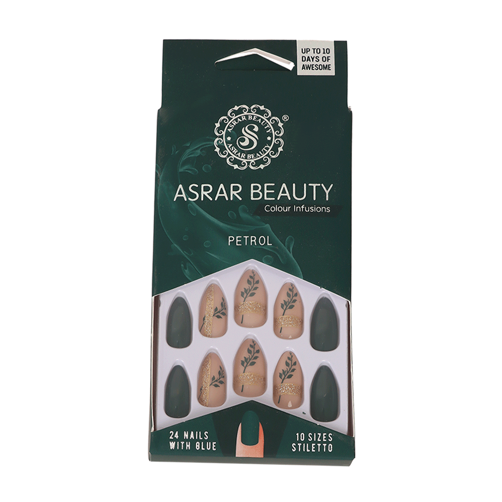 اسرار بيوتي أظافر صناعية بأشكال جذابة - 24 قطعة