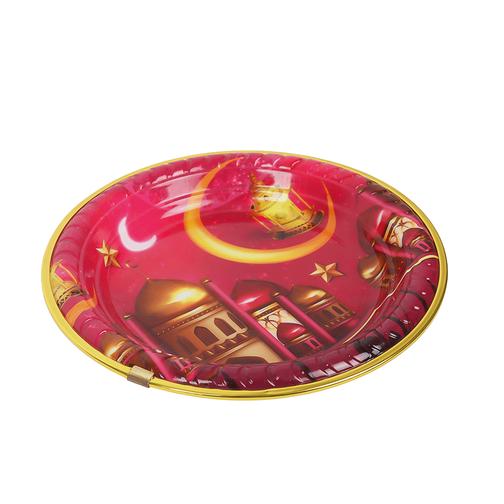 صحن رمضاني دائري بنقوش إسلامية