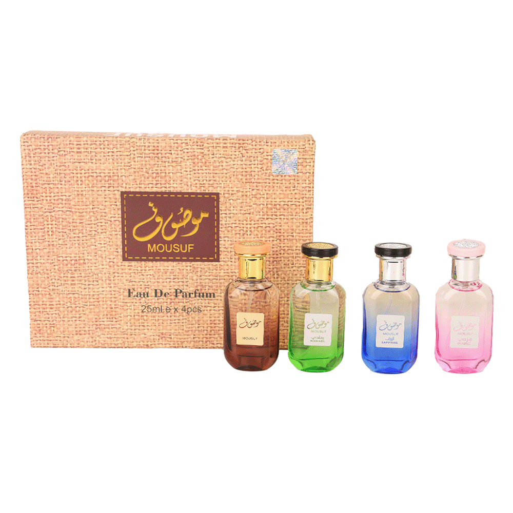باكج موصوف عطور ميني أو دو بارفان للنساء 25 مل × 4 - موديل LQY3001