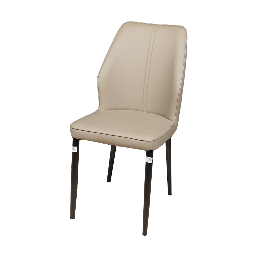 كرسي عصري بظهر مرتفع وتفاصيل أنيقة موديل KR194 - بيج