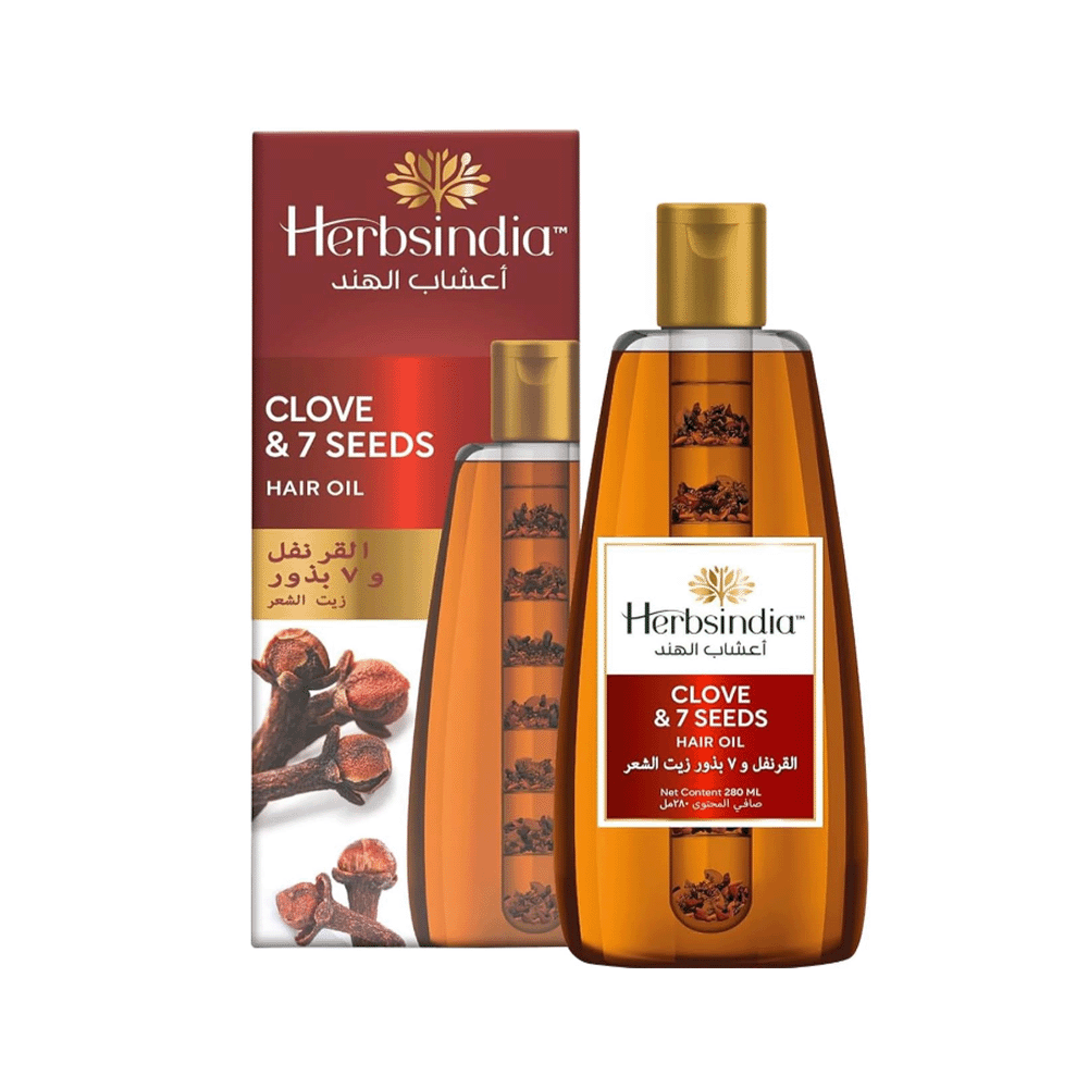 أعشاب الهند زيت الشعر بالقرنفل و7 بذور لشعر لامع وكثيف - 180 مل
