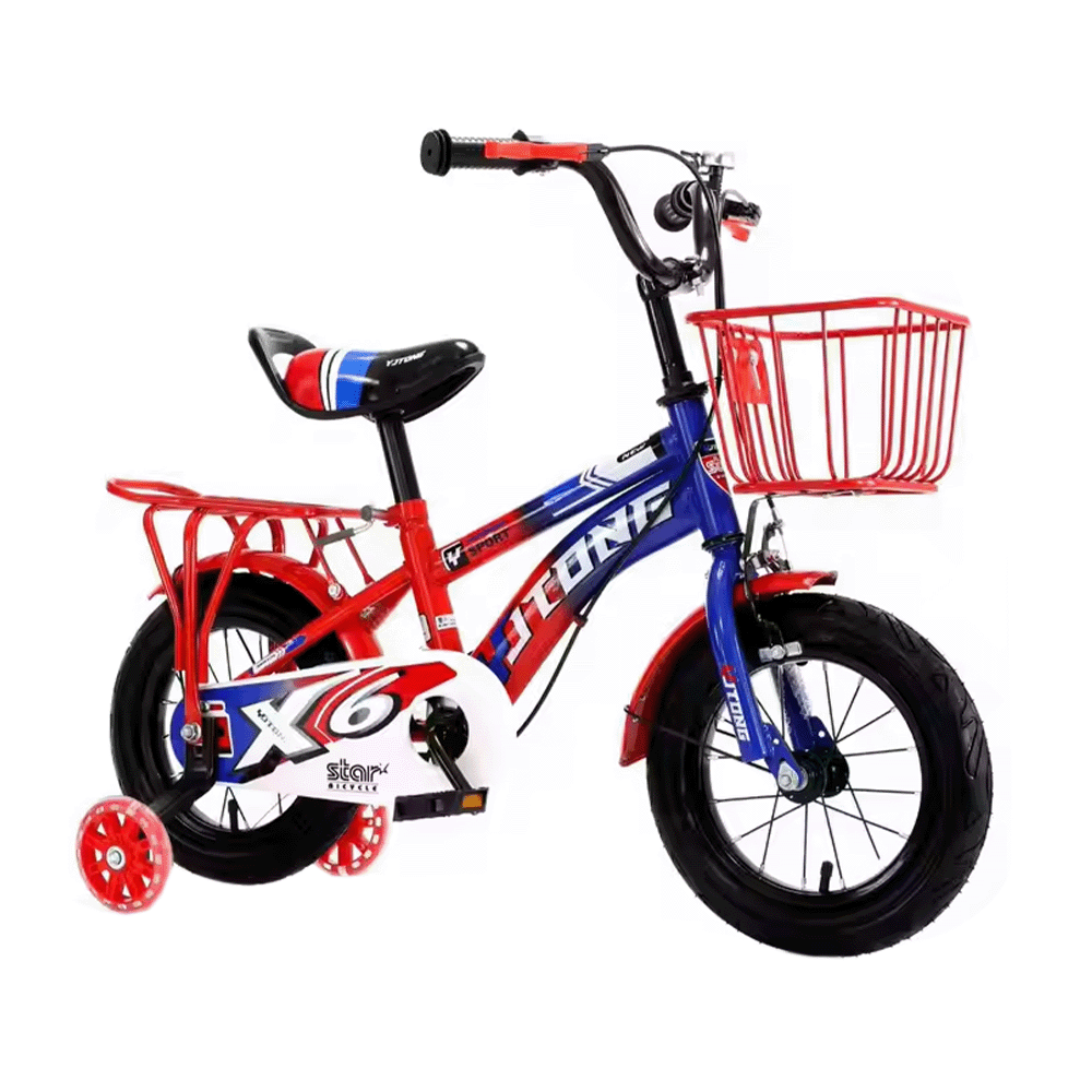 تشانغيوان دراجة هوائية حمراء للأطفال - مقاس 12